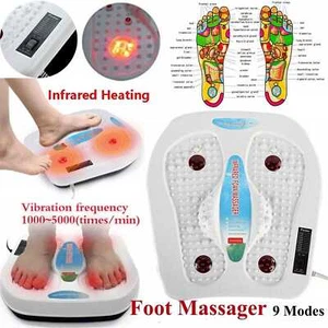 Circulation Foot Massager Machine for Body Leg Blood Booster 9 Modes IR Heating - Picture 1 of 13