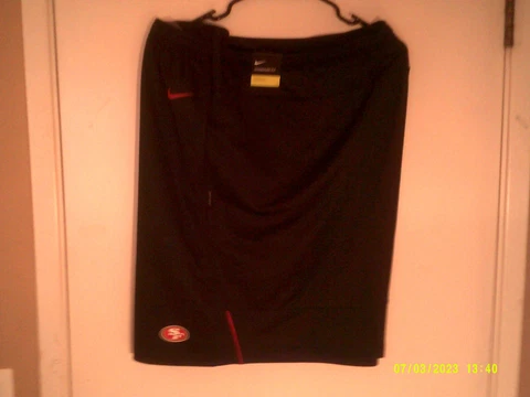 NEW NIKE FOOTBALL "SF 49ers Training Shorts" MEN'S BLACK SHORTS 4XL AO3767-010 Cover