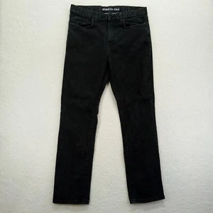 Kenneth Cole Jeans Mens 34x32 Straight Stretch Denim Straight Cotton Blend Black - Picture 1 of 9