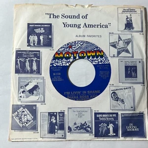 RARE 45 RPM RECORD: Supremes - Livin in Shame/ I'm So Glad I Got Somebody (FH) - Picture 1 of 7