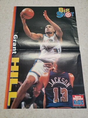 Grant Hill 1998 Sports Illustrared For Kids Poster Detroit Pistons Mint - Image 1 of 2
