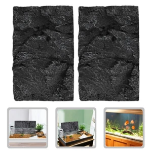 2 Pcs Stone Decorative Board Reptile Tank Accessories - Picture 1 of 12