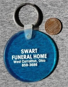 1970s Era West Carrollton Ohio Swart Funeral Home keychain VINTAGE Cemetery----- - Imagen 1 de 1