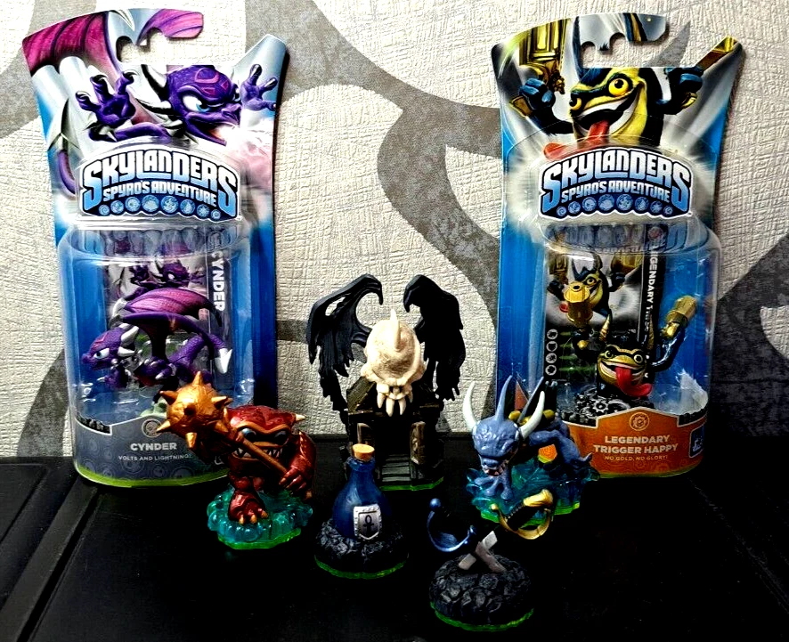 Skylanders Spyro's Adventure 7-teiliges-Set: Darklight Crypt, Zap, ....... - Neu