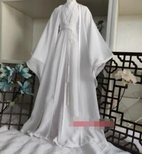 Alter Stil ganz weiß vierlagig 1/6 Retro chinesischer Stil Hanfu Kleid Set - Bild 1 von 6