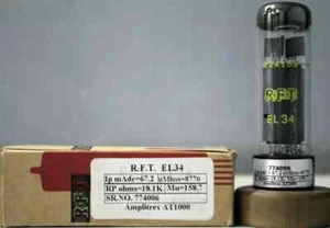 EL34 6CA7 RFT Top O Getter Made in Germany Amplitrex AT1000 Tested - Picture 1 of 8