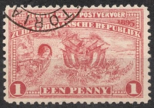 SG215c Sn: #165 1895 1 d TRANSVAAL First Penny Mail , used - Picture 1 of 2