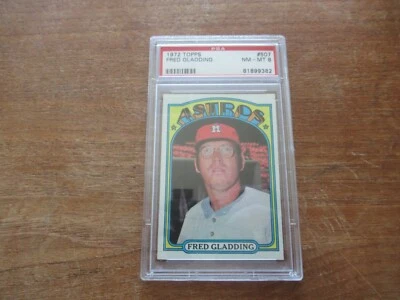 1972 TOPPS FRED GLADDING #507 HOUSTON ASTROS  PSA 8 NM-MT BEAUTIFUL CARD! - Image 1 of 3