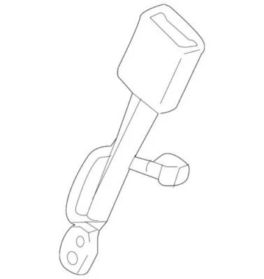 Receptáculo de cinturón de seguridad genuino GM 2016-2019 Chevrolet Buick Base LaCrosse 84613356 Foto 1 de 2