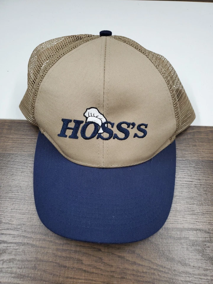 DE COLECCIÓN Hoss's Beige Trucker Sombrero New Look Gorra Malla Correa Trasera Ajustable Foto 1 de 4