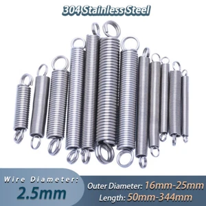 Stainless Steel Spring Wire Dia 2.5mm Expansion Extension Springs With Loop End - Picture 1 of 7