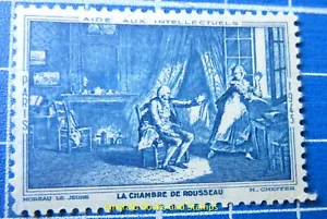 Cinderella/Poster Stamp - France 1943 Aide aux Intellectuels - Rousseau 417 - Picture 1 of 1
