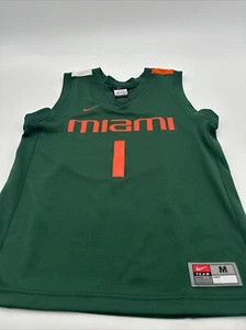 Nike Miami Hurricanes Basketball Green Jersey Boy 12/14 V-Neck …#22381 - Picture 1 of 15