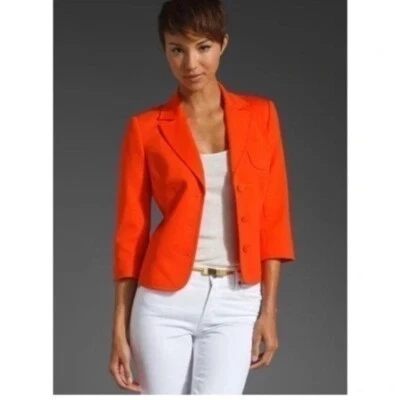 $348 Trina Turk коралл работы повседневный карьера куртка блейзер размер 12 - Изображение 1 из 4