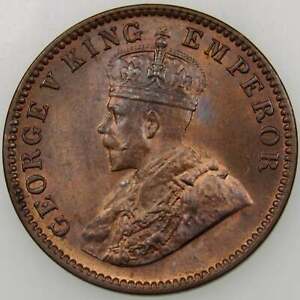 INDIA. British. George V. ¼ Anna (1 Pice), 1936. Calcutta Mint. KM-512. Bronze.