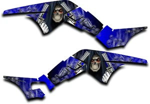 HONDA TRX250R GRAPHICS DECAL KIT GRIM REAPER REVENGE TRX 250 R STICKER BLUE - Bild 1 von 1