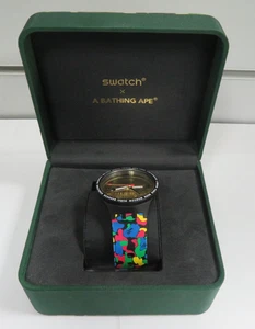 OROLOGIO DA POLSO UOMO SWATCH X BAPE TOKYO NERO MULTI-CAMO BIG BOLD IN SCATOLA (MRLKI) - Foto 1 di 11