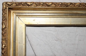 ANTIQUE FITS 19 X 23 OR 21 X 25 BAROQUE ORNATE PICTURE FRAME GOLD WOOD VICTORIAN - Picture 1 of 19