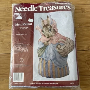 Needle Treasures Needlepoint Kit - Mrs. Rabbit - Beatrix Potter 06575 JCA 1988 - Picture 1 of 7