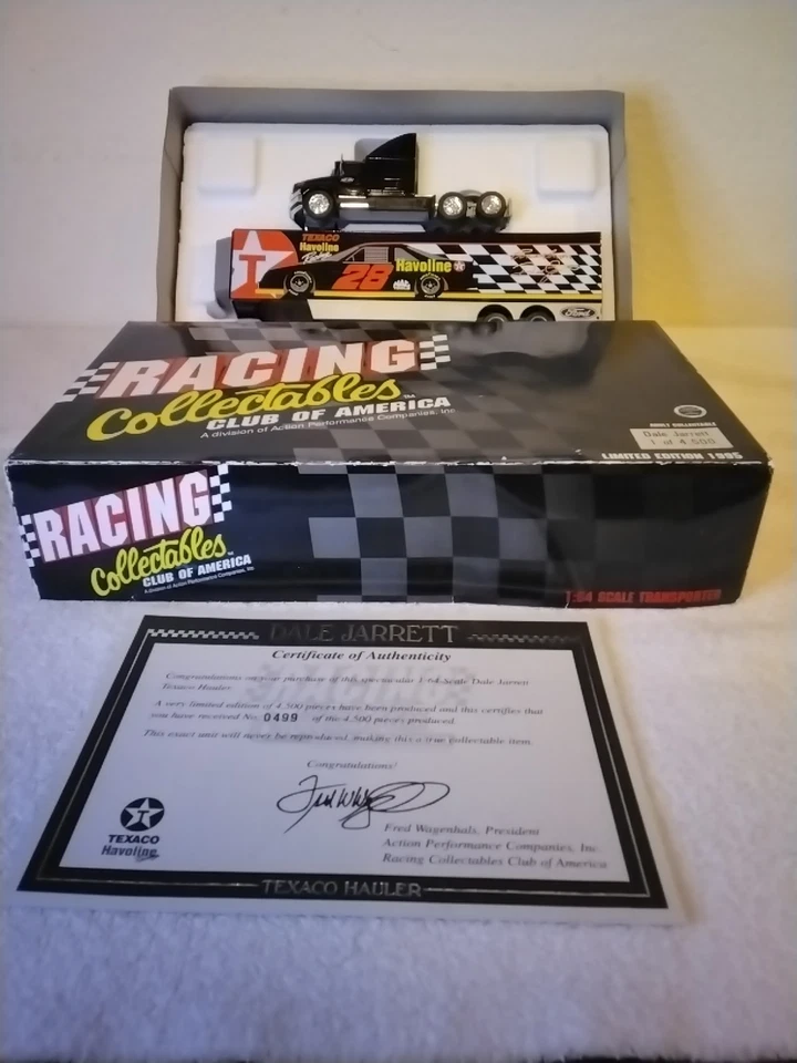 Transportador Nascar Dale Jarrett #28 Texaco Havoline 1/64 diecast por RCCA Foto 1 de 4