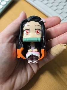 Demon Slayer Nezuko Kamado Figure Used Small 2 Pc Comes Apart Statue Decor Sits - Picture 1 of 6