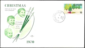 🍁Canada #530 "CHRISTMAS" Fine New 1970 Rosecraft Cover - Picture 1 of 2