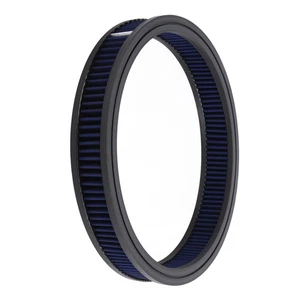 Ι Blue High Flow Round Air Filter Element Washable Reusable Air Cleaner Intake - Picture 1 of 12