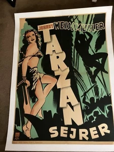 Vintage Original Dutch Tarzan Rules Poster Johnnie Weismuller 1943 - Picture 1 of 5
