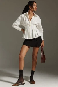 Blouse plissée neuve Anthropologie The Tobie par Exquise : édition manches longues taille XL - Photo 1/11