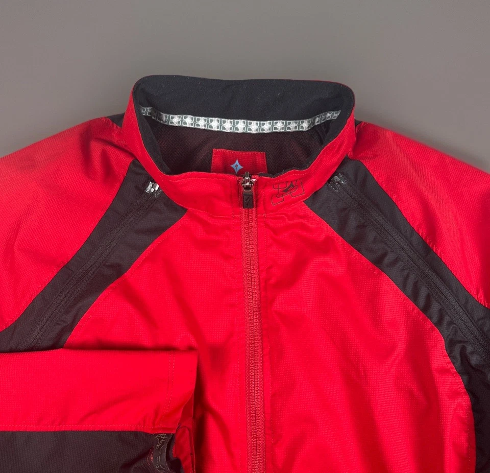 Chaqueta de ciclismo convertible especializada para mujer XL roja/negra cremallera completa a prueba de viento Foto 1 de 4
