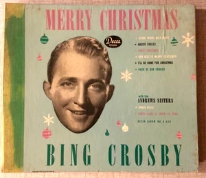 Vintage 1947 Bing Crosby Merry Christmas 78 RPM LP Decca A-550 1 Missing 3 Total - Imagen 1 de 8