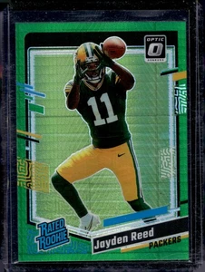 2023 Donruss Optic #239 Jayden Reed Green Hyper - Picture 1 of 2