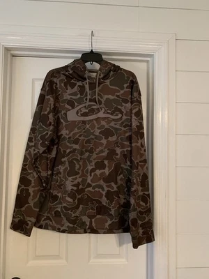 Drake Waterfowl Mens Hoodie Pullover Fleece Sweatshirt  XL Old School Camo Duck - Image 1 of 4