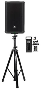 JBL PRX908 8" 1000w RMS Powered 2-Way DJ PA Speaker w/ DSP+Stand+Microphone - Picture 1 of 12