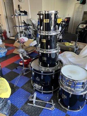 6 Piece Session Select Pearl Drum set.  Black mist. - Image 1 of 4