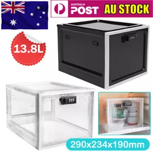 Refrigerator Lockable Box Safety Medicine Lock Box for Food Storage Childproof - Picture 1 of 12