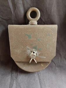 Alte Umlenkrolle, Seilzug, Holzrad, Umkenkrolle Vintage, Industrial 82A - Bild 1 von 3