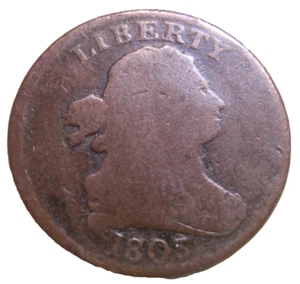 1803 drapierte Büste halber Cent 1/2c sehr gut - frühe US-Kupfermünze - Bild 1 von 8