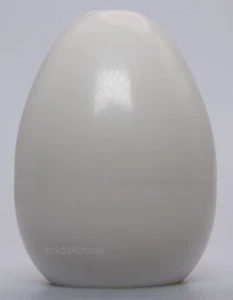 Lego 3x White Egg with Small Pin Hole - Picture 1 of 3