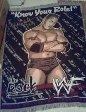 Vintage WWE stone Cold Triple H cena Throw Blanket Wrestling Steve Austin  60X50