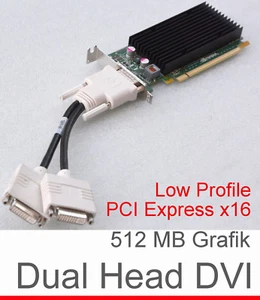 Graphics Card Pcie Dual Head 512MB Nvidia Quadro NVS300 Low Profile DMS59 G14+ - Picture 1 of 1