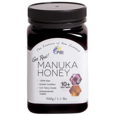 NUEVA ZELANDA MIEL DE MANUKA 10+ MGO 100+ (1,1 lb 500 g) KOSHER PROBADO INDEPENDIENTEMENTE Foto 1 de 4