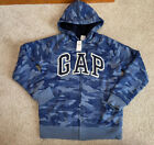 Gap Kids Blue Camouflage Zipper Front Hoodie. Size XL. NWT!