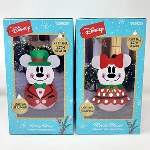 Disney Mickey Mouse Minnie Christmas Inflatable 3.5’ Gemmy - Picture 1 of 4