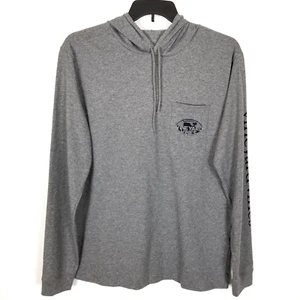 Vineyard Vines Hoodie Men's Size M Gray Football Graphic Long Sleeve T-Shirt - Picture 1 of 6