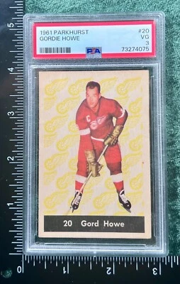 Gordie Howe 1961-62 Parkhurst, #20, PSA VG 3 (Very Good 3), HOF - Image 1 of 2