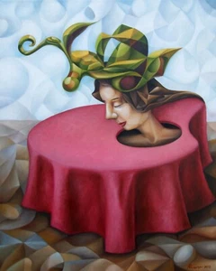 Hiding In Plain Sight 2023 (oil on canvas by A. Lavrov) 16"x20" surrealism - Picture 1 of 4