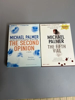 Michael Palmer Audiobook Lot On CD Second Opinion Fifth Vial Medical Thiller - Image 1 of 2
