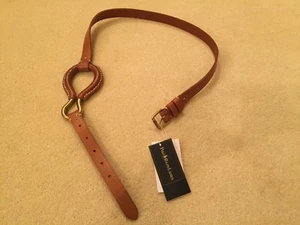 BNWT Polo Ralph Lauren Ladies Brown Leather Equestrian Style Belt - Size Medium - Picture 1 of 3