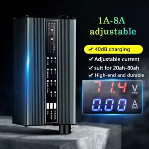 1-8 A 48 V 58,4 V 72 V 60 V 67,2 V 84 V 87,6 V Li-Ion Lifepo4 Lithium Akku Ladegerät - Bild 1 von 6